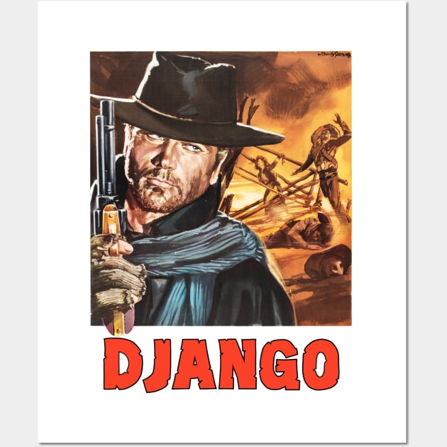 Django Movie Poster Wall Art by MovieFunTime